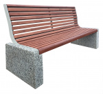 Скамейка уличная "Евро 5 со спинкой"