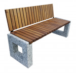 Скамейка из дерева "Арена 2 со спинкой"