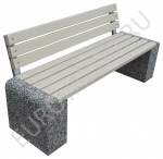 Скамейка из бетона "Евро 1 со спинкой"