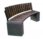 Скамейка из дерева "Евро 1 Арка со спинкой"