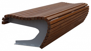 Лавочка из металла и дерева "Лайт 190"