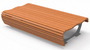 Лавочка из металла и дерева "Лайт 2" 300