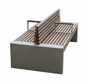 Скамейка уличная "Евро Гольф Дабл со спинкой"