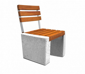 Бетонная лавочка "Евро 1 Нео" кресло