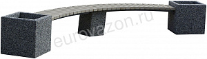 Бетонная лавочка "Каролина - Арка"