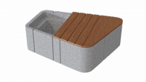 Скамья-вазон "Юнит H"