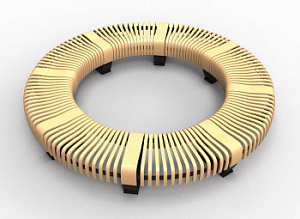 Скамейка уличная металлическая "Нова Круг"