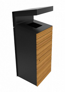 Урна "Окси 45 Вуд с козырьком"