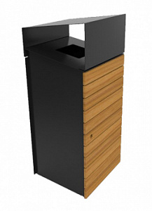 Урна "Окси 45 Вуд с крышкой 2"