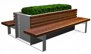 Скамейка металлическая "Плантер Молл"