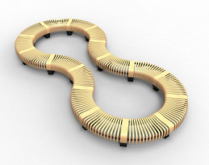 Скамейка уличная металлическая "Нова Восемь"