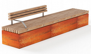 Скамейка металлическая "Темп Старк-М со спинкой"