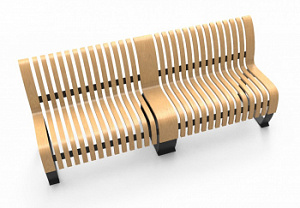 Скамейка металлическая "Нова со спинкой"