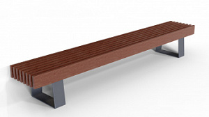 Лавочка из металла и дерева "Е2"