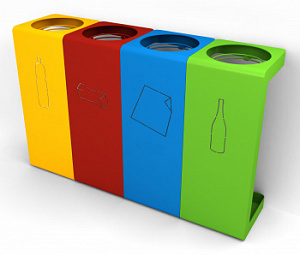 Урна "Клин" для раздельного сбора мусора 