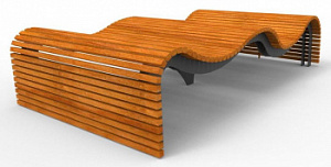 Скамейка металлическая "Шезлонг Плато"