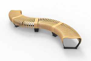 Скамейка уличная металлическая "Нова 400 Змейка"