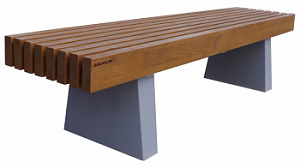 Лавочка из металла и дерева "Е1"