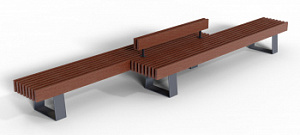 Лавочка из металла и дерева "Е3"