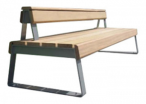 Металлическая  скамейка "Рево со спинкой 240"