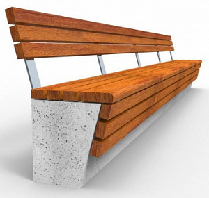 Скамейка уличная "Темп Лайт 2 со спинкой 200"