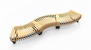 Скамейка уличная металлическая "Нова Змейка"