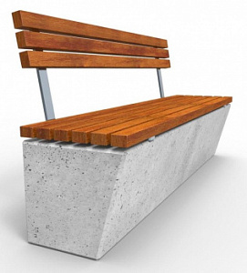 Скамейка уличная "Темп Лайт со спинкой 200"