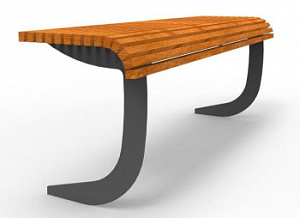 Стол "Стик" из дерева и металла