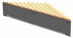 Скамейка металлическая "Оригами"