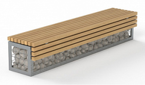 Скамейка уличная "Темп Габион"