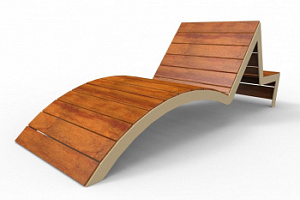 Скамейка металлическая "Шезлонг Молния"