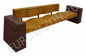 Скамейка парковая "Плаза со спинкой"