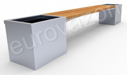 Скамейка "С металлическими вазонами 50",  фото 1 – Евровазон