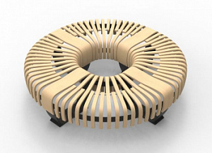 Скамейка уличная металлическая "Нова Круг" малый