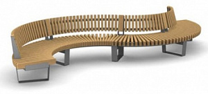 Скамейка металлическая "Гринвич Змейка со спинкой"