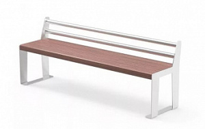 Скамейка металлическая "Твит со спинкой"