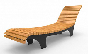 Скамейка металлическая "Шезлонг Такса"