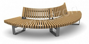 Скамейка металлическая "Гринвич Полукруг со спинкой"