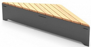 Скамейка металлическая "Оригами 45"