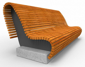 Скамейка "Стик 190" на бетонном основании