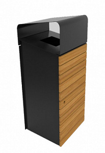 Урна "Окси 45 Вуд с крышкой"