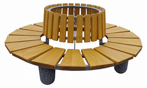 Лавочка круглая "Аллея Лайт"