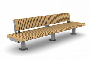 Скамейка металлическая "Гринвич со спинкой"