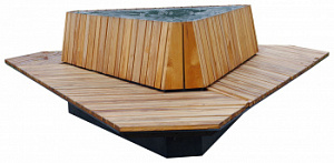 Скамейка металлическая "Тринити"