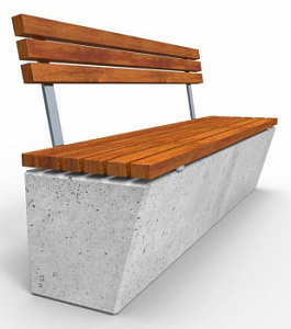 Скамейка уличная "Темп Лайт со спинкой 150"