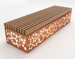 Скамейка металлическая "Темп Старк-М с внутренней подсветкой"