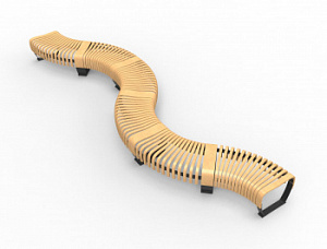 Скамейка уличная металлическая "Нова 600 Змейка "