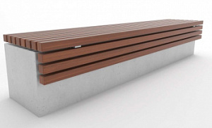 Скамейка уличная "Темп монолит 300 с сиденьем"