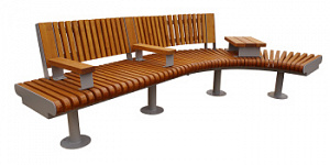 Скамейка металлическая "Гринвич Арка со спинкой и подлокотниками"