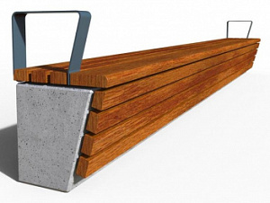 Скамейка уличная "Темп Лайт с подлокотниками 200"